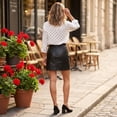 thumbnail image 6 of Domzest Womens Polka Dot Shirt Long Sleeve Button Down Shirts Loose Fit Lightweight Business Dressy Casual Blouse White XXL, 6 of 7