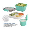 thumbnail image 4 of Lunch Container To Go, 1500ml Salad Bowls With 3 Compartments, Container For Salad Toppings, 4 of 5