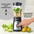 thumbnail image 3 of MÜELLERHOME Smoothie Blender for Smoothies-PersonalBlender for Shakes,Frozen Drinks,Baby Food & More,15oz Travel Cup and Lid,Durable Stainless Steel Blades for Powerful Blending Performance,Grey, 3 of 5
