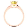 thumbnail image 4 of 2 ct Cushion Cut Natural Citrine Solitaire Engagement Ring for Women in 18K Rose Gold, 4 of 5