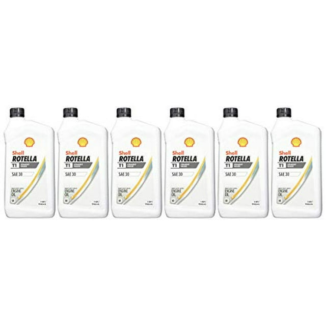 Shell Rotella T1 30 Straight Grade Diesel Engine Oil (CF/CF-2), (1 Quart, Case of 6)
