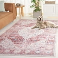thumbnail image 5 of SAFAVIEH Arizona Asa Medallion Polyester Machine Washable Area Rug, Light Red/Beige, 4' x 6', 5 of 13