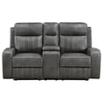 thumbnail image 4 of Raelynn Upholstered Track Arm Motion Loveseat Grey, 4 of 11