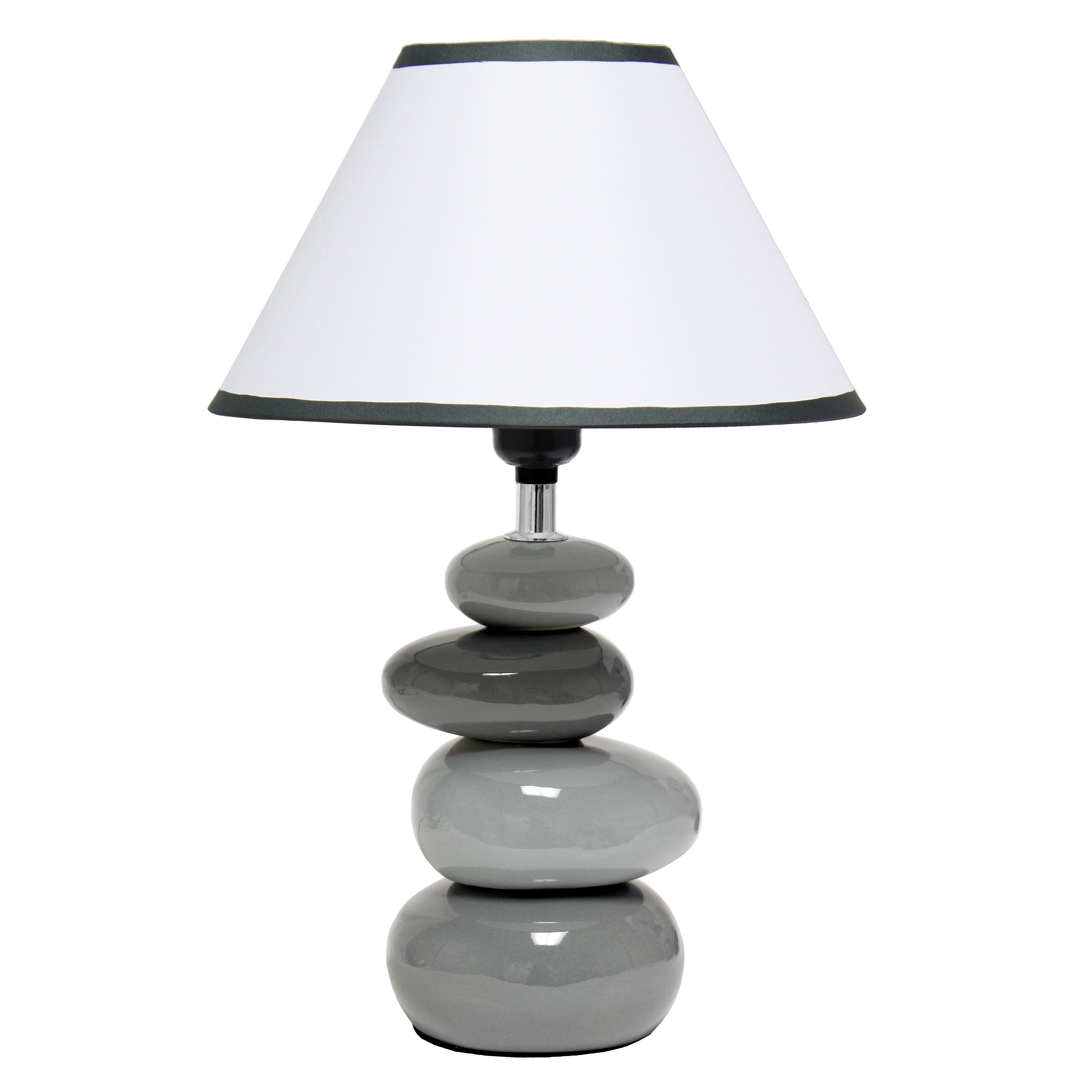 Shades of Gray Ceramic Stone Table Lamp