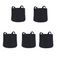 thumbnail image 1 of Paquete de 5 bolsas de cultivo de jardín de 3 galones para verduras – Macetas y maceteros de tela de fieltro de polipropileno no tejido negro de 300 GSM con asas, 1 of 5
