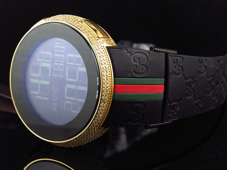 gucci digital watch gold