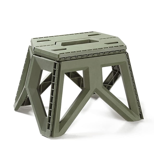 Tabouret Pliant 9,4 Pouces Extérieur Portable Robuste en Plastique Chaise Antidérapante Convient pour Camping Randonnée Pêche BBQ Repose-Pieds Pliable Tabouret Pliable