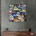 thumbnail image 3 of Puzzle Sneakers Canvas Urban Art Prints by Notoriart, Black Frame, 40" x 40", 3 of 7