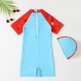 thumbnail image 5 of URMAGIC Baby Toddler Boys Swimsuit One Piece Zipper Bathing Suit Shark Sun Protection Rash Guard Swimwear Surfing Suit 1-7 Years, 5 of 7