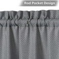 thumbnail image 3 of Kitchen Curtains 36 inch Length Bathroom Waterproof Curtains Drapes, Window Treatment Set, 30"x36", Grey, 2 Panels, 3 of 7