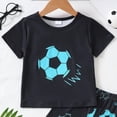 thumbnail image 4 of Tween Boys' 2-Piece Soccer Graphic Outfit Set Summer Casual Crewneck T-Shirt & Shorts Sizes 2-8, 4 of 5