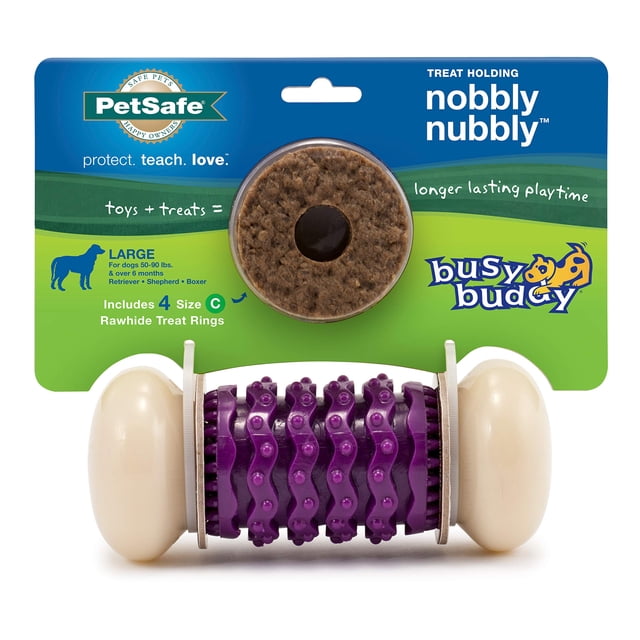 Soporte para golosinas PetSafe Busy Buddy Nobbly Nubbly para juguetes para perros, tamaño grande