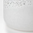 thumbnail image 4 of 8" Modern Pearl White Gold Rim Rounded Square Glass Vase, 4 of 9