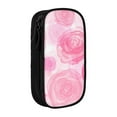 thumbnail image 1 of XMXY Pink Watercolor Roses Large Capacity Pencil Case, Portable Pencil Bags with Compartments Zipper Black, 1 of 7