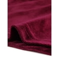 thumbnail image 6 of Allegra K Women's Party V Neck Casual 3/4 Sleeve Ruched Cross Wrap Velvet Blouse, 6 of 6