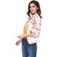 thumbnail image 4 of Allegra K Chaqueta Tipo Blazer Informal Con Solapa De Muesca Y Manga Larga Para Mujer Blanco-floral XS, 4 of 6