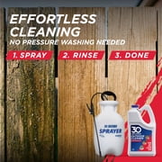 30 SECONDS Outdoor Cleaner, 1 Gallon Concentrate for Concrete Surfaces, Cleans Algae, Mold, Mildew Stains