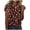 Orange, variant on Womens Summer Tops T Shirts Classic Versatile Daily Short Sleeved Solid Stripe Leopard Camo Color Block Round Neck Boho Shirts