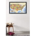 thumbnail image 2 of Map - USA Time Zones Wall Poster, 22.375" x 34", Framed, 2 of 2