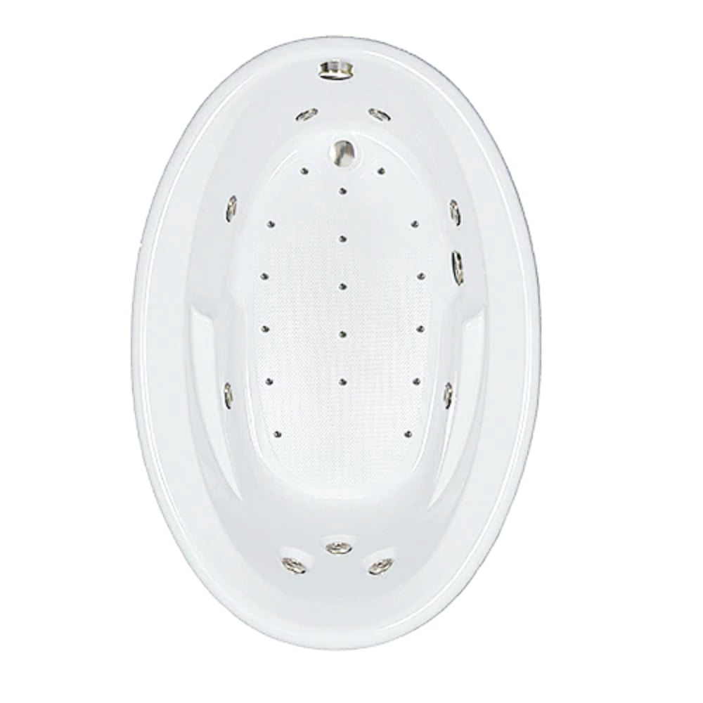 WaterTech Acrylic 60 in. x 42 in. EOW Drop-In Whirlpool and Air Bath Combination Tub - White