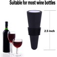 thumbnail image 4 of Tapones de vino para botellas de vino, tapón de vino de silicona colorida + acero inoxidable, tapa de salida de vino, tapa de botella, tapones de botellas de bebidas (color 4), 4 of 7