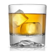 JoyJolt Radiant Double Old Fashioned Whiskey Tumblers with Rocky Base, Set of 8 Clear DOF Glasses