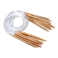 thumbnail image 1 of Trayknick Circular Knitting Needles Comfortable Touch Convenient Flexible Bamboo Circular Needles for Gloves, 1 of 13