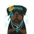 thumbnail image 3 of Fab Funky 20x24 Black Modern Framed Museum Art Print Titled - Rottweiler Flapper, 3 of 5