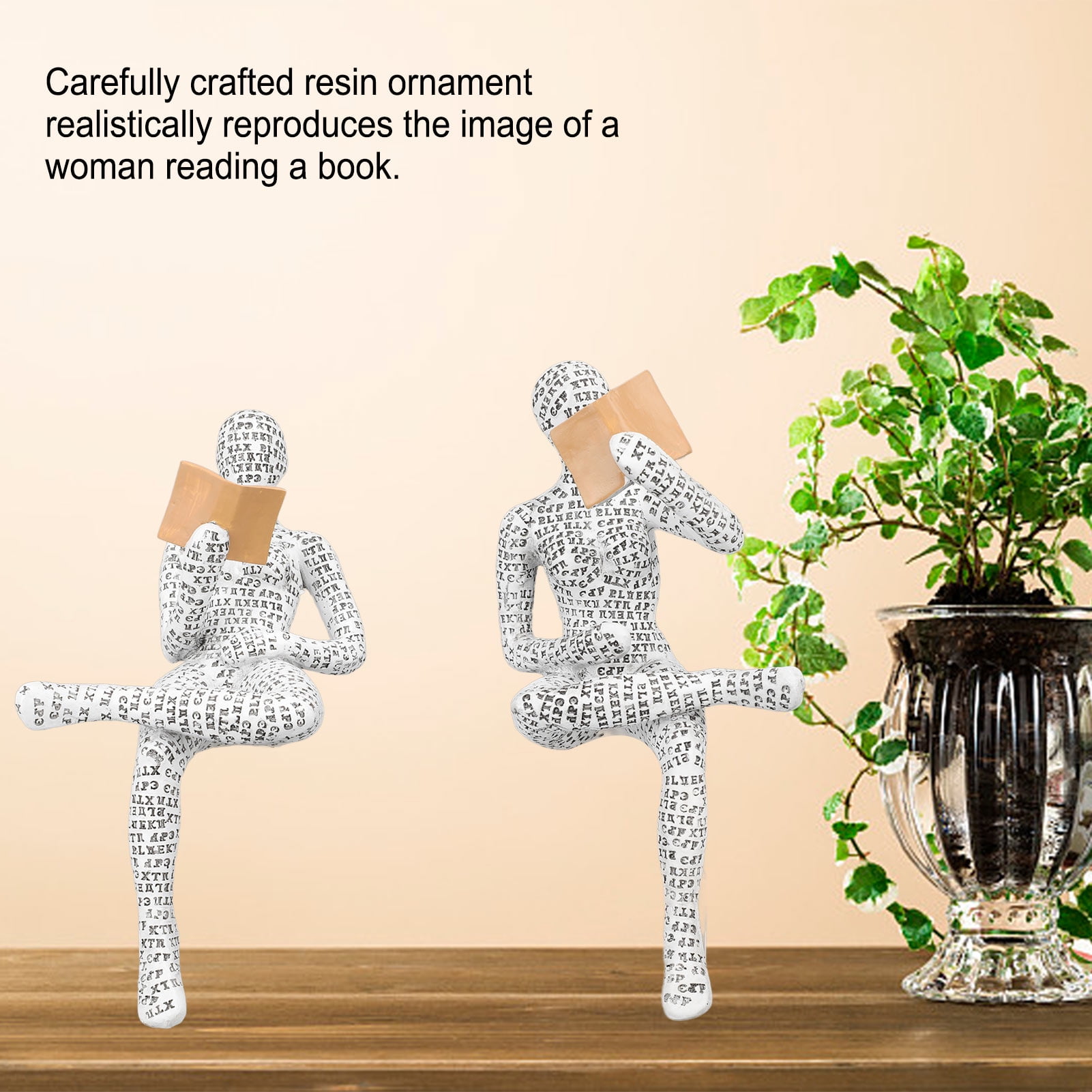 HURRISE Sculpture De Penseur Abstrait Statue De Penseur De Personnage Abstrait, 3pcs Figurines