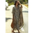 thumbnail image 3 of Feinuhan Women Bikini Cover Up Lose Pockets Bluse Collar Maxi Dress, 3 of 3