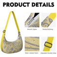 thumbnail image 2 of Nylon Crescent Bag for Women Men Trendy, Floral Medium Crossbody Dumpling Bags with Adjustable Strap Lightweight Travel Shoulder Tote Half Moon Hobo Bag, 2 of 5