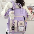thumbnail image 4 of Backpacks Preppy Backpack Women Waterproof Candy Colours Backpacks Fancy High School Bags For Teenage Girl Travel Rucksack, 4 of 7
