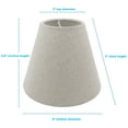 thumbnail image 3 of MERIVILLE Set of 8 Natural Linen Chandelier Lamp Shades, Designed for Candelabra Bulbs with Easy Clip-On Fitter, 3" X 6" X 5", 3 of 5