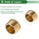 thumbnail image 3 of Accesorios de tubería de latón Unique Bargains 1/2" macho tapón de rosca externa 0.55" 2 piezas, 3 of 7