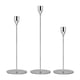 thumbnail image 4 of Juego de 3 portavelas para velas cónicas, portavelas decorativo para bodas, cenas, fiestas, se adapta a velas de 3/4 pulgadas de grosor y velas LED Plata Soledad Portavelas cónicos, 4 of 10
