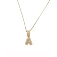 thumbnail image 1 of Collar con dije de oro laminado letra brillos A, 1 of 6