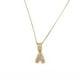 thumbnail image 1 of Collar con dije de oro laminado letra brillos A, 1 of 6