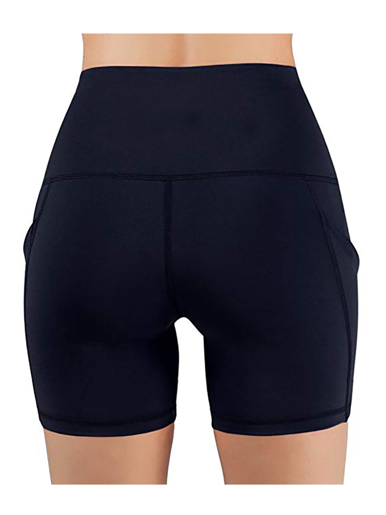 Women's Yoga Shorts Two Tone Gym Sports Pants Fitness Workout 95% Cotton S M L 