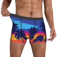 thumbnail image 2 of Kdxio Men's Boxer Briefs with Beach with Palm Trees Print - Comfortable and Breathable Underwear for Everyday Wear, 2 of 7