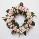 thumbnail image 5 of Guirnalda de primavera de rosas para puerta delantera, guirnalda rosa hecha a mano, guirnalda de primavera de imitación para puerta delantera, pared, boda, fiesta, decoración del hogar, 5 of 7