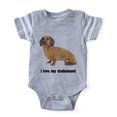 thumbnail image 1 of CafePress - FIN Dachshund Smooth Love - Cute Infant Baby Football Bodysuit, 1 of 1