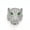 Platinum, variant on 10pcs Brass Micro Pave Cubic Zirconia Beads Leopard Hollow Loose Spacer 11x11mm-Platinum