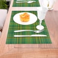 thumbnail image 5 of XMXT 4 Pcs Woven Placemats, Vintage Green Plaid Stain Resistant Anti-Skid Placemat for Kitchen Table, 12 x 18 inches, 5 of 6