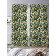 thumbnail image 3 of Vintage Flower Sheer Curtains 96 Inch Length 2 Panels Set Window Treatments, Green Spring Floral Leaves Pastoral Birds Plants Rod Pocket Semi Curtains for Living Room/Bedroom/Kitchen, 104"W x 96"L, 3 of 7