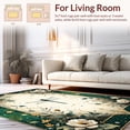 thumbnail image 2 of ODIKA 6'x9' Machine Washable Non-Slip Area Rug, Vintage Dragonfly Abstract Flooring High Traffic Rug, Green, 134281, 2 of 7