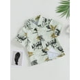 thumbnail image 3 of Bagilaanoe Toddler Baby Boy Shirt Rompers Print Short Sleeve Bodysuits 3M 6M 12M 18M 24M 3T 4T Kids Casual Summer Tops, 3 of 9