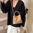 thumbnail image 2 of Bolso con estampado de lichi de alta calidad para mujer, novedad de verano 2025, popular bolso bandolera combinable, moderno bolso tipo cubo portátil, 2 of 5