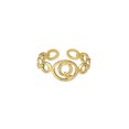 thumbnail image 1 of Anillo de 26 letras chapado en oro de acero de titanio Anillo de dedo índice de apertura en inglés Anillo hueco Wmkox8yi sjalhkljlk1980, 1 of 1