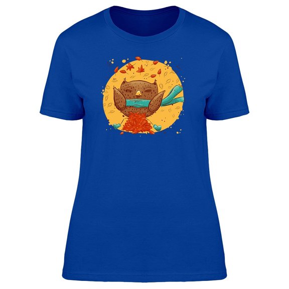 Owl In Autumn Landscape Tee Women's -Image by Shutterstock