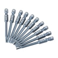 thumbnail image 1 of Triangle Screwdriver Set, Triangle Drill Bit Set, 10pcs 1/4inch Shank 65mm S2 Alloy Steel Triangle Head Screwdriver Bits Set H6.3x65mmx2.3, 1 of 7